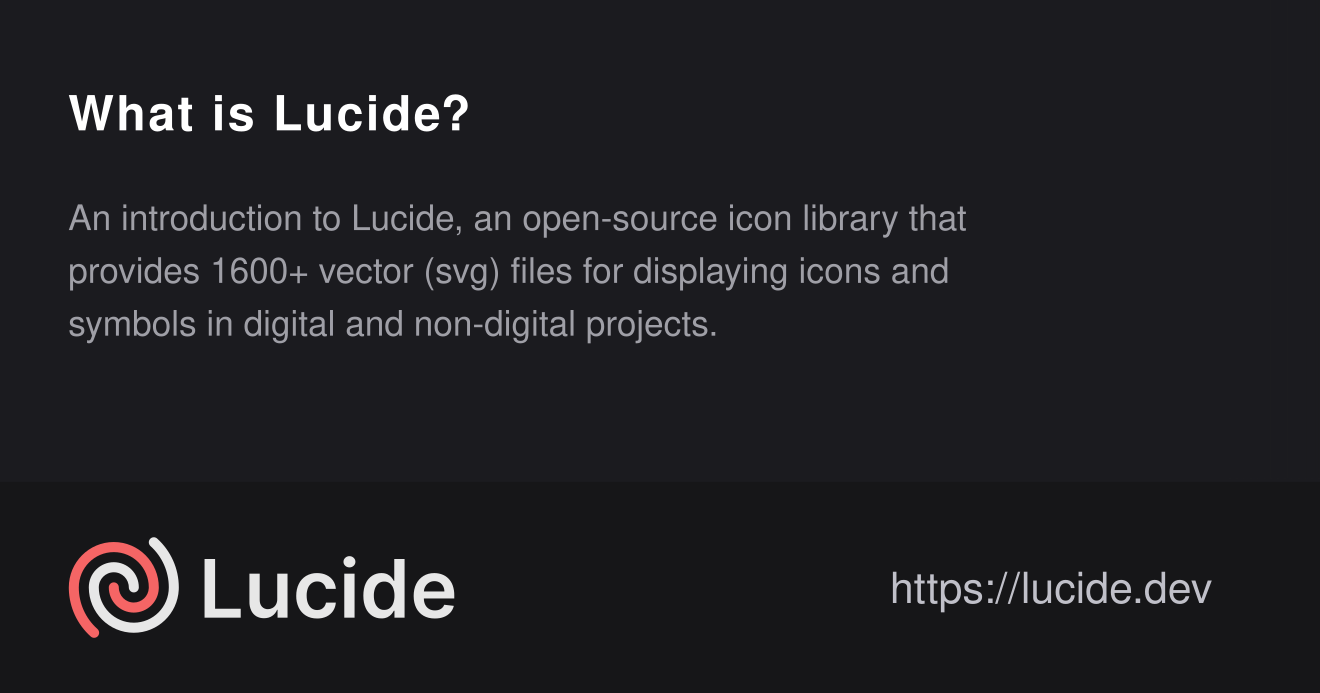 介绍 - Lucide 中文文档