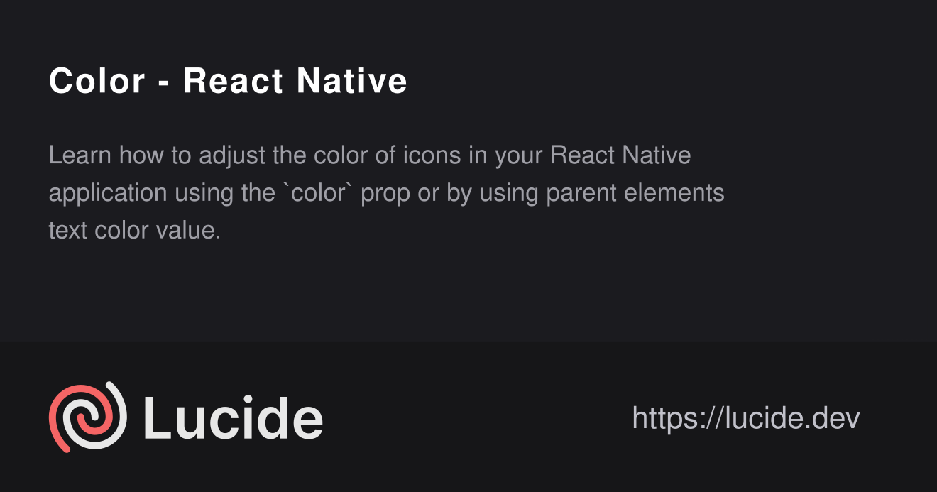 Color - React Native – Lucide