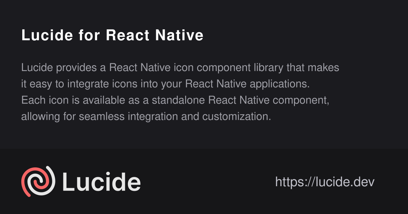 Lucide for React Native – Lucide