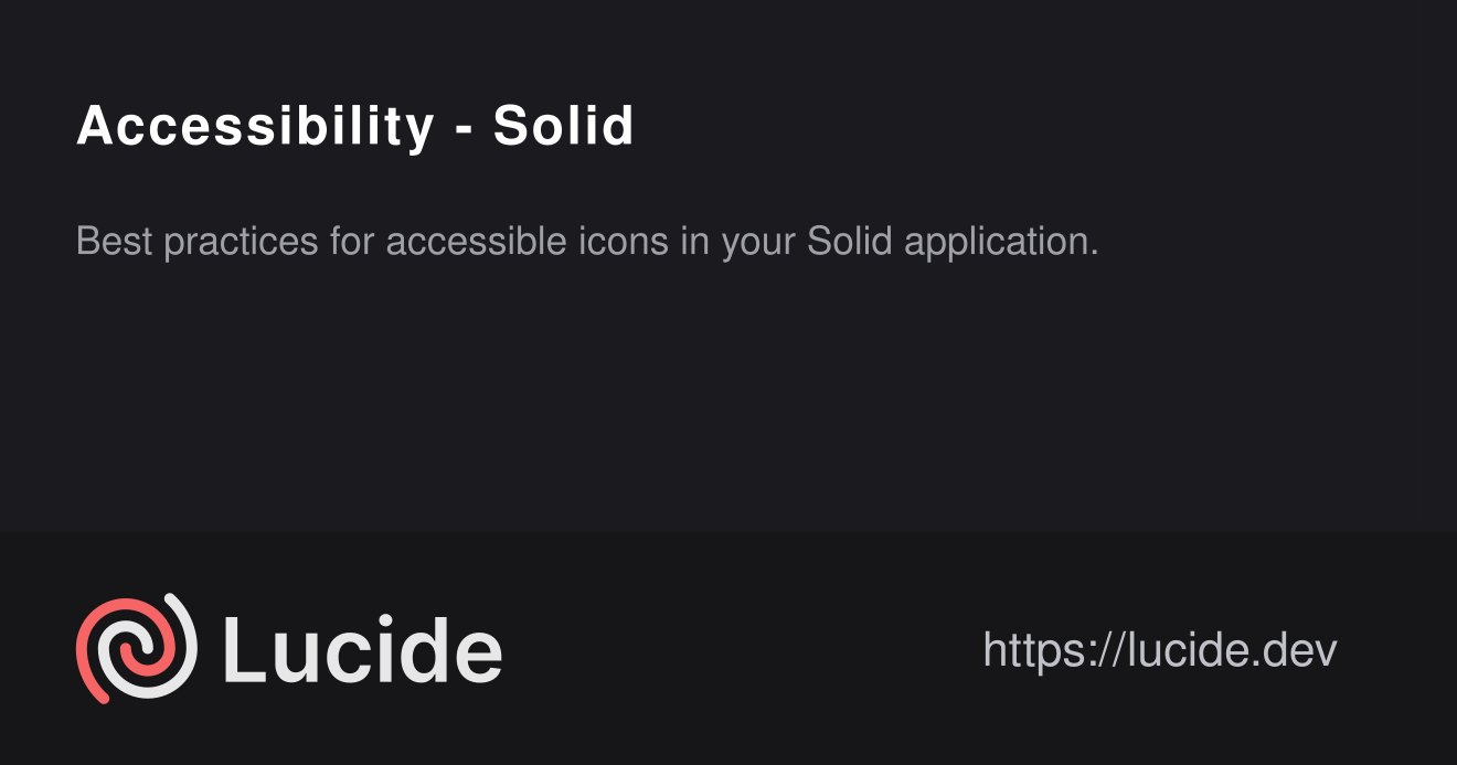 Accessibility - Solid – Lucide
