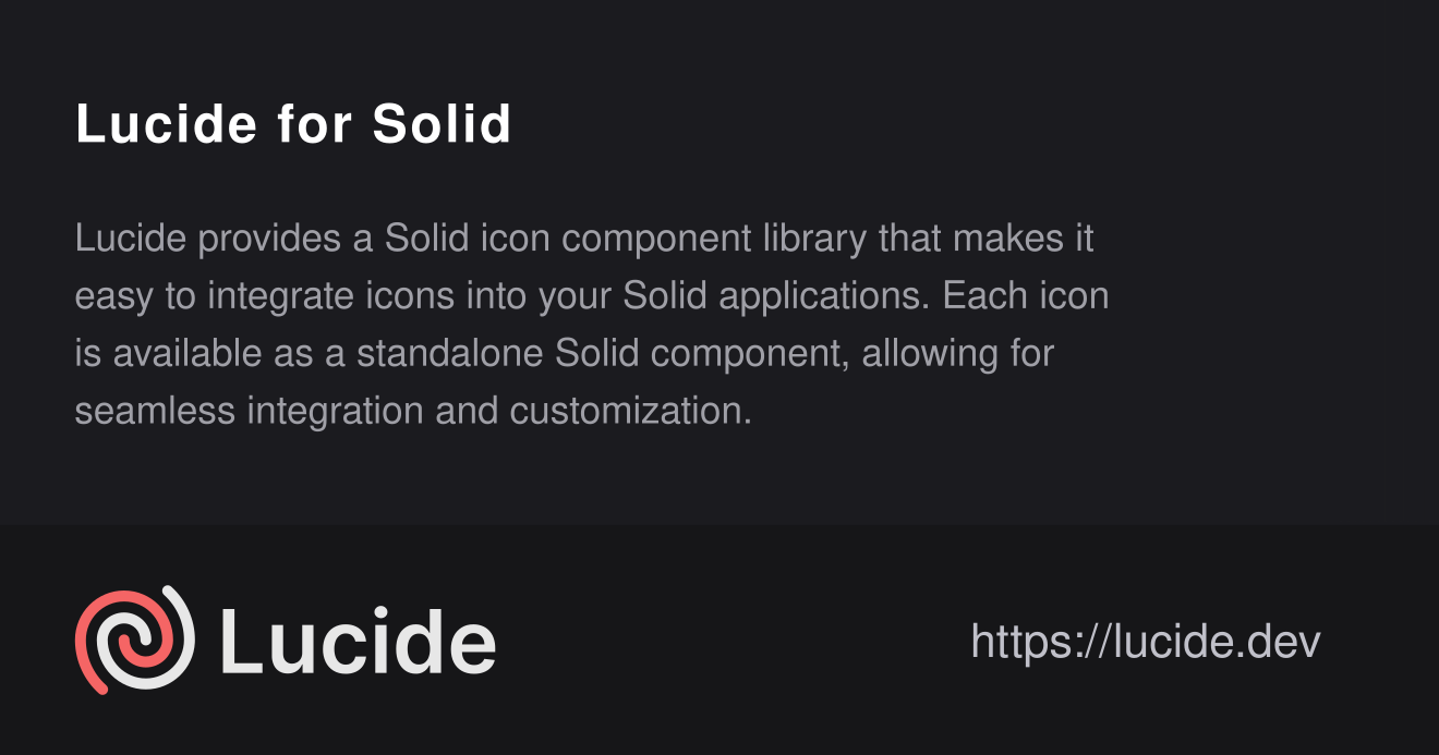 Lucide for Solid – Lucide