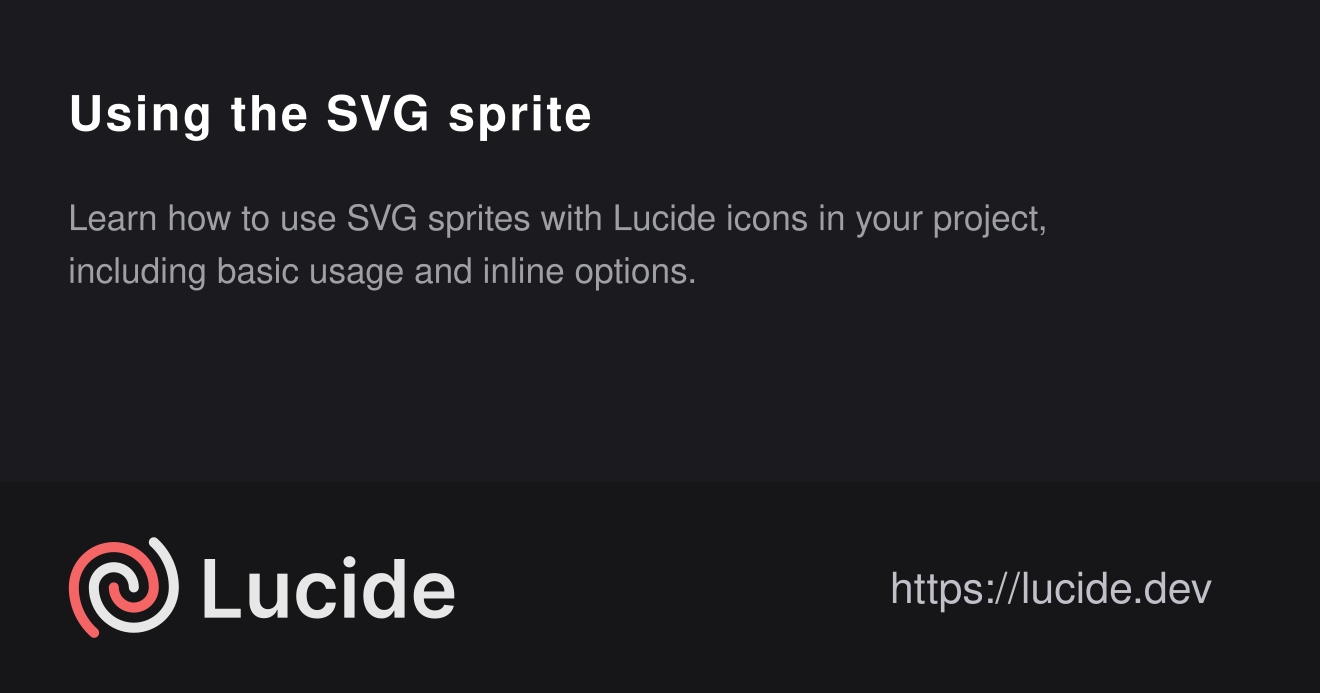 Using the SVG sprite – Lucide