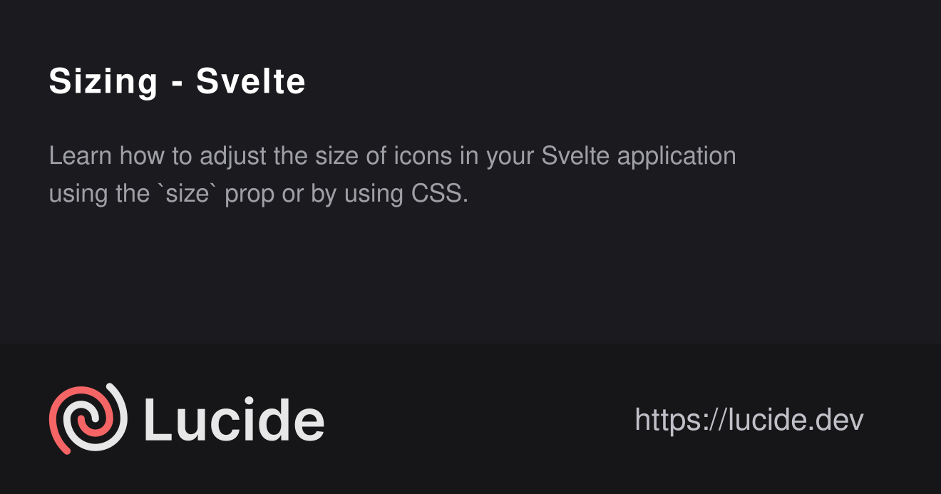 尺寸 - Svelte – Lucide 中文网