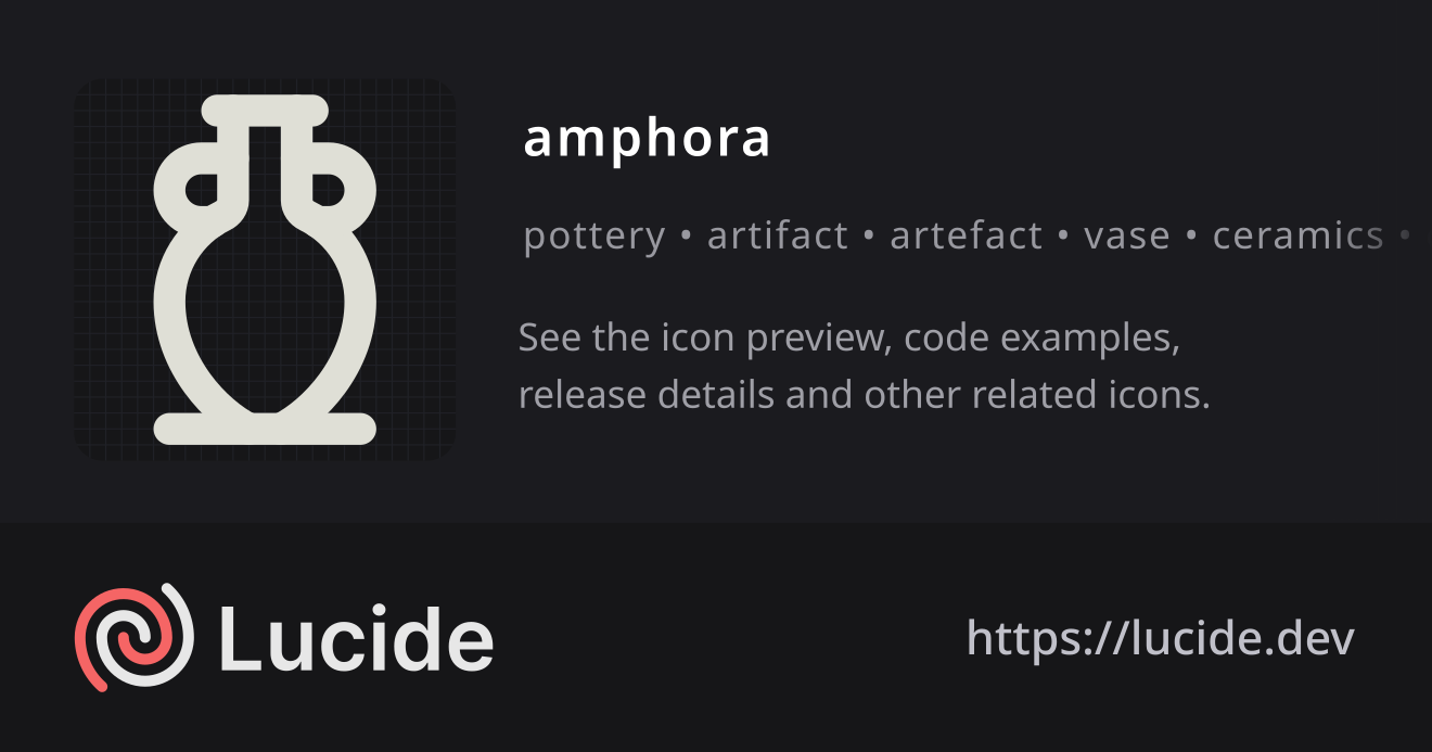 amphora icon details – Lucide