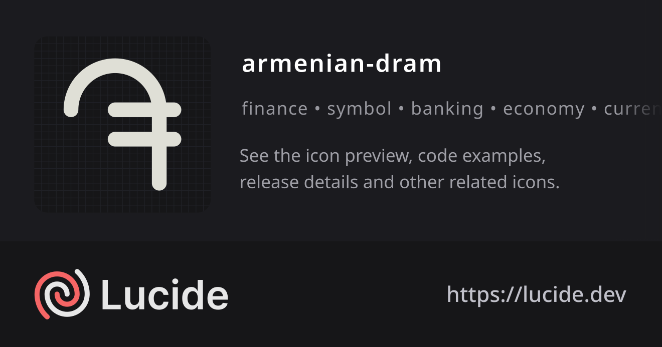 armenian-dram icon details – Lucide