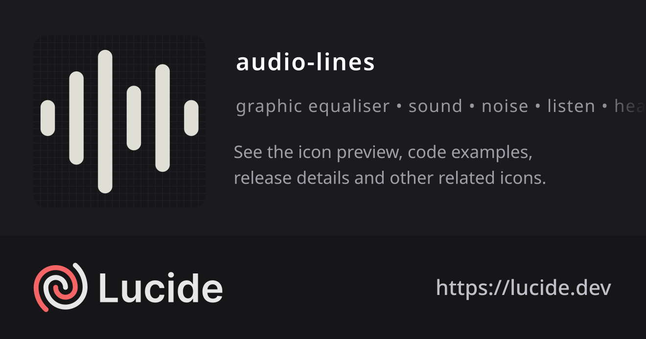 audio-lines icon details – Lucide