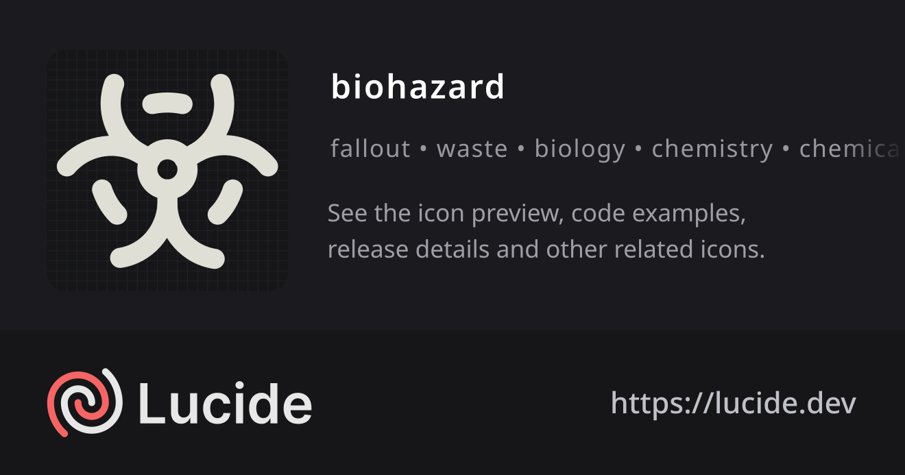 biohazard icon details – Lucide