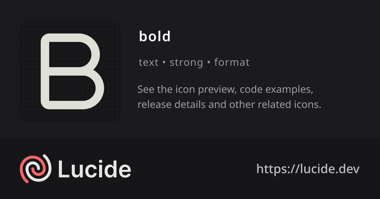 bold icon details – Lucide