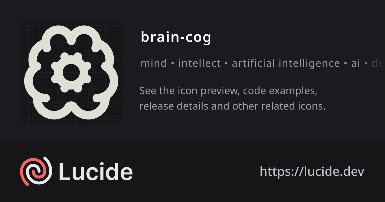 brain-cog icon details – Lucide