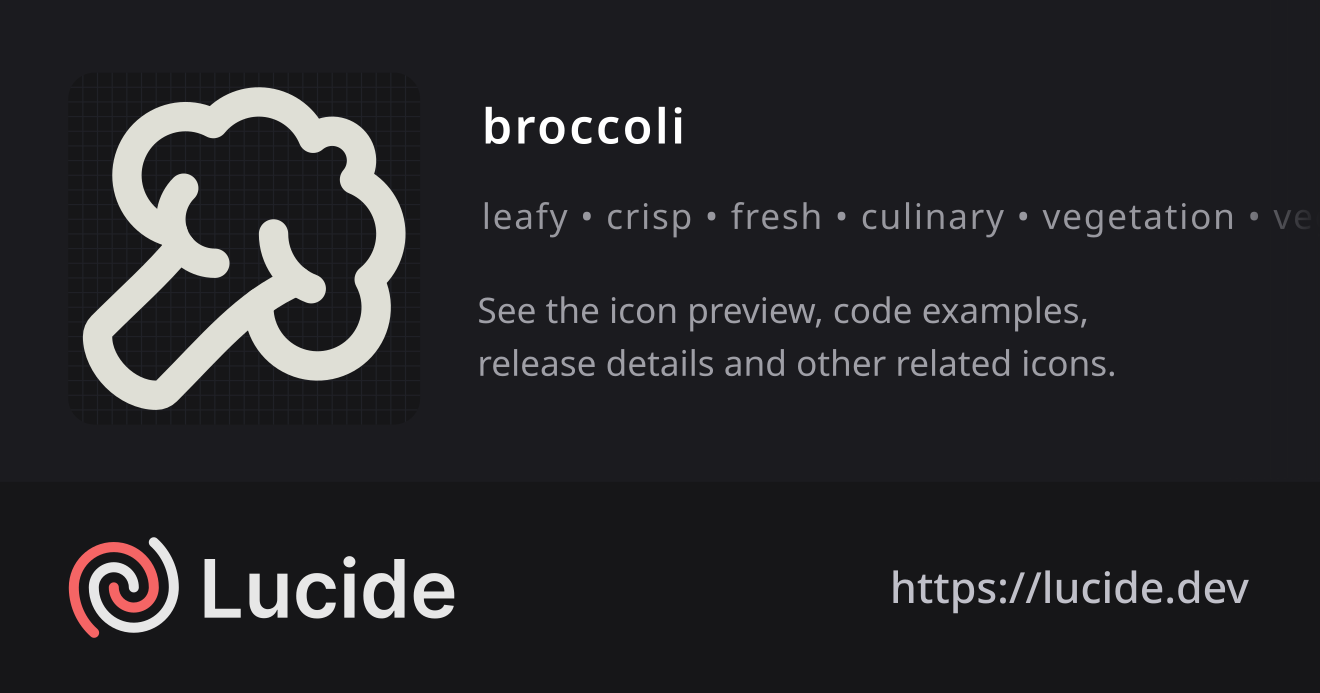 broccoli icon details – Lucide