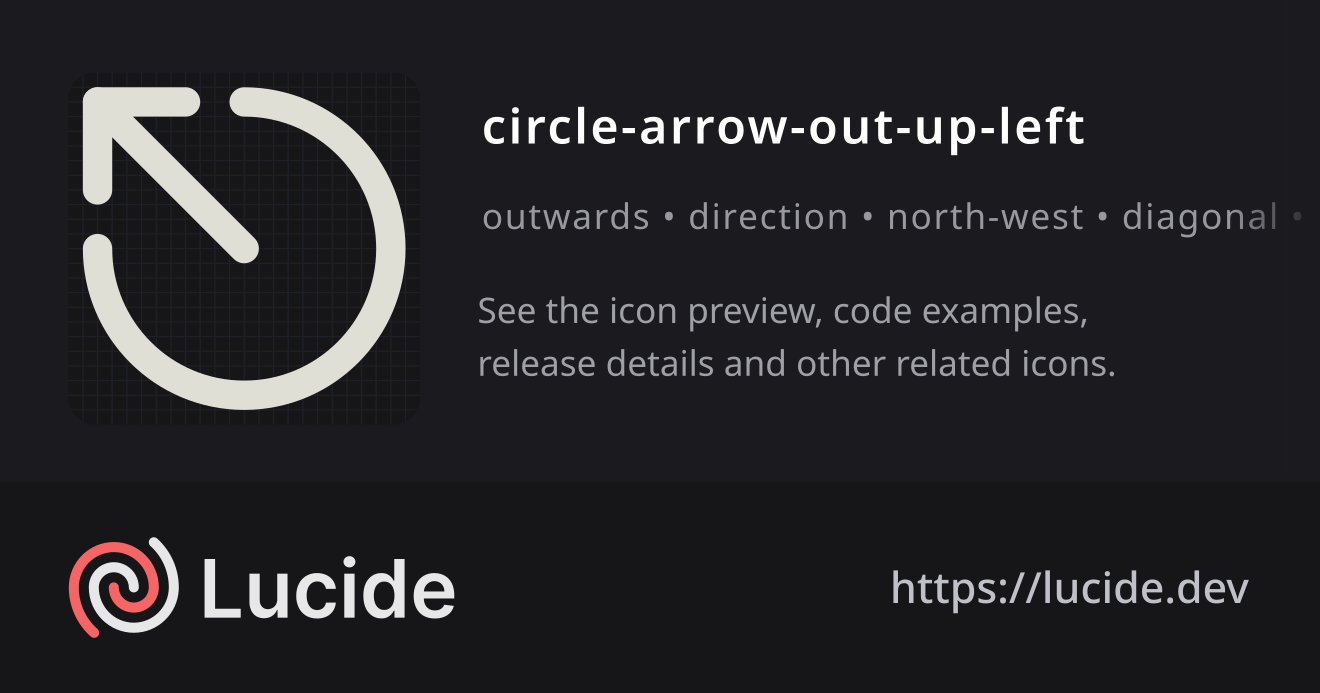 circle-arrow-out-up-left icon details – Lucide