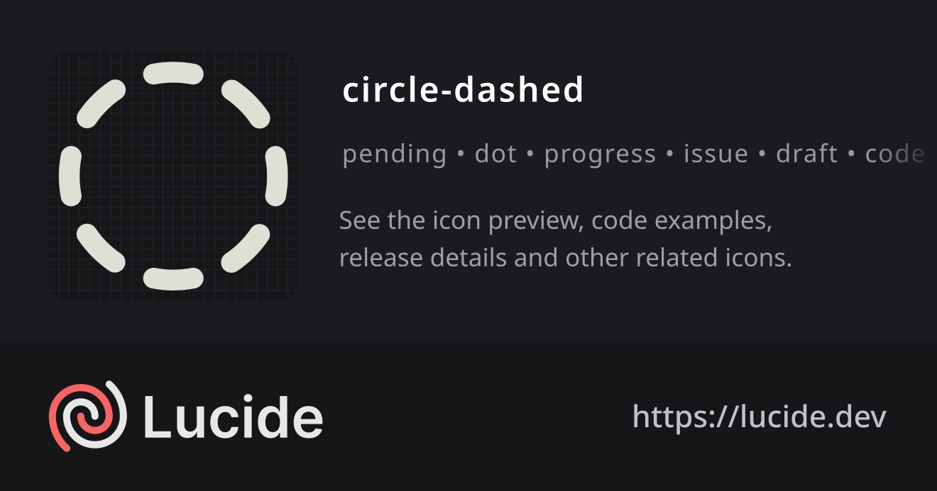 circle-dashed icon details – Lucide