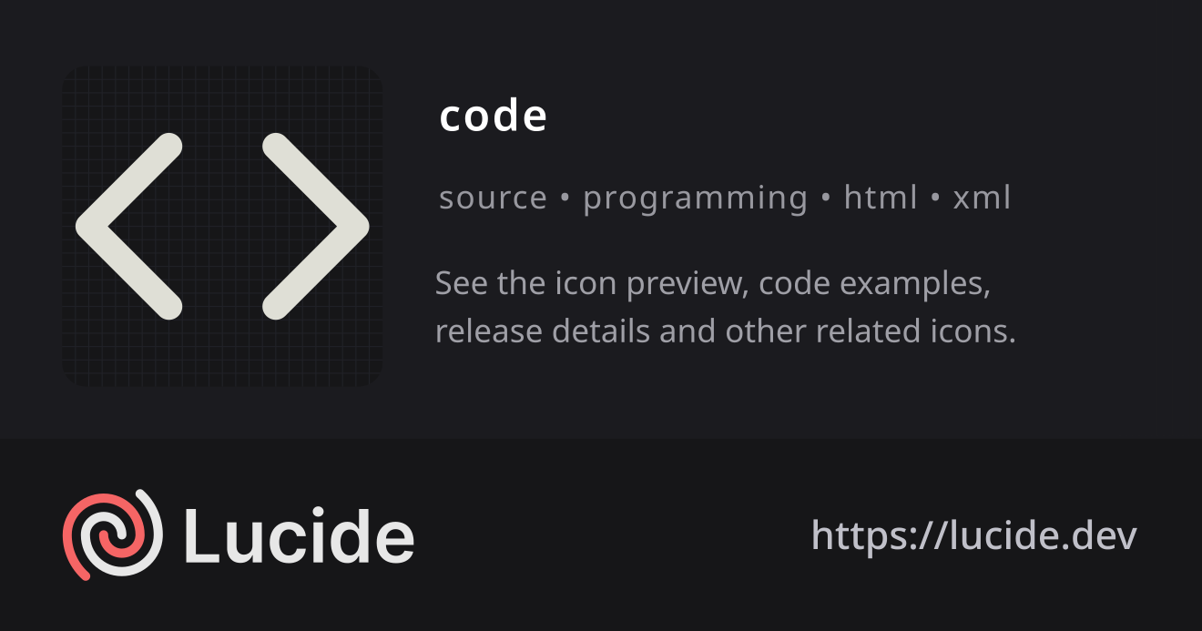 code icon details – Lucide
