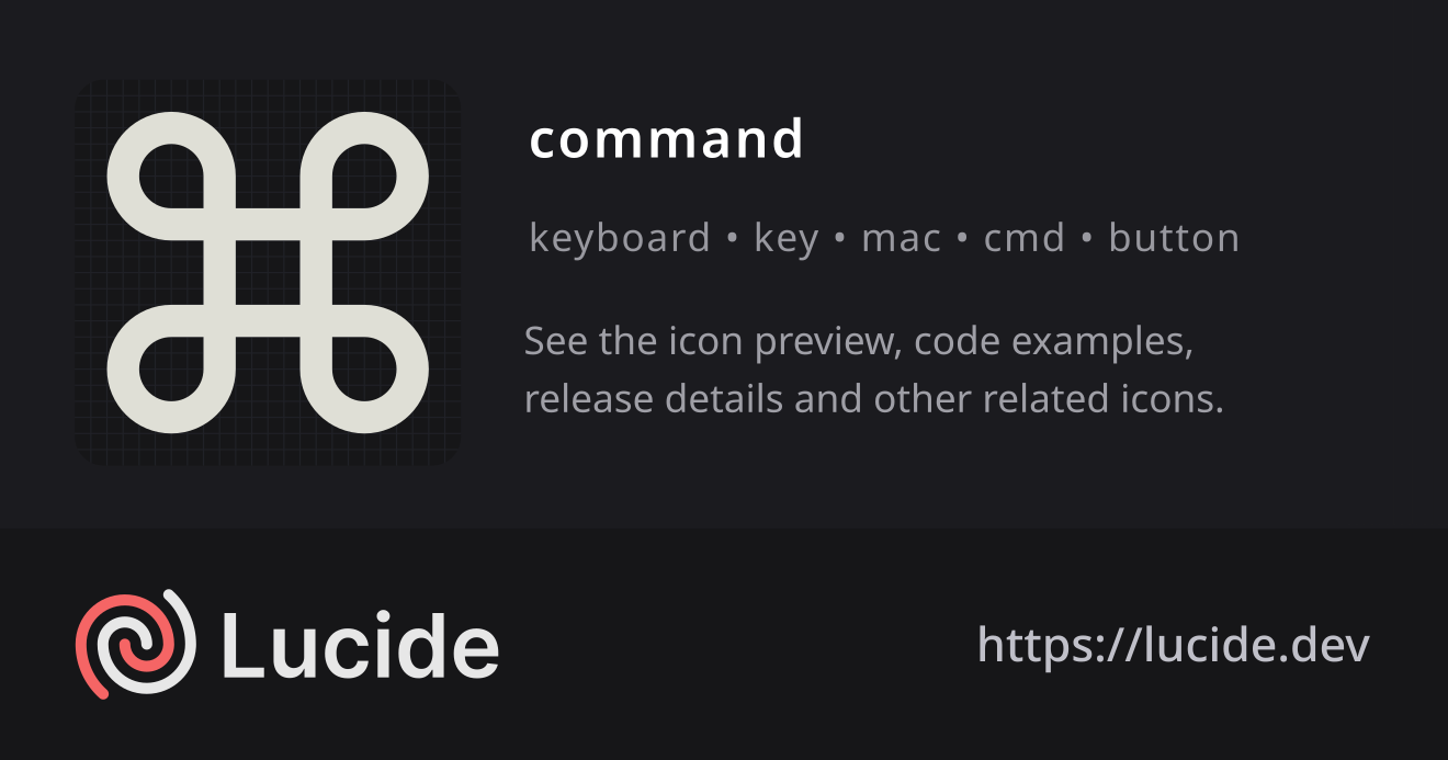 command icon details – Lucide