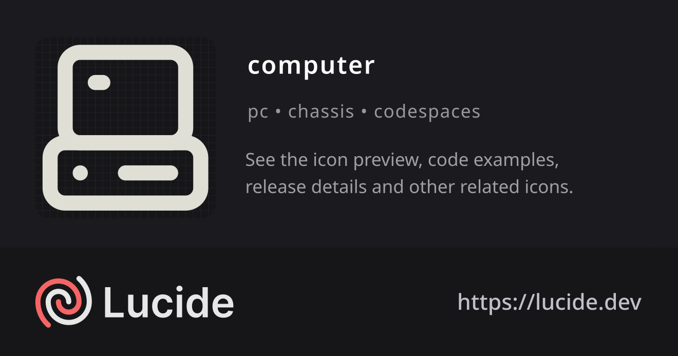 computer icon details – Lucide