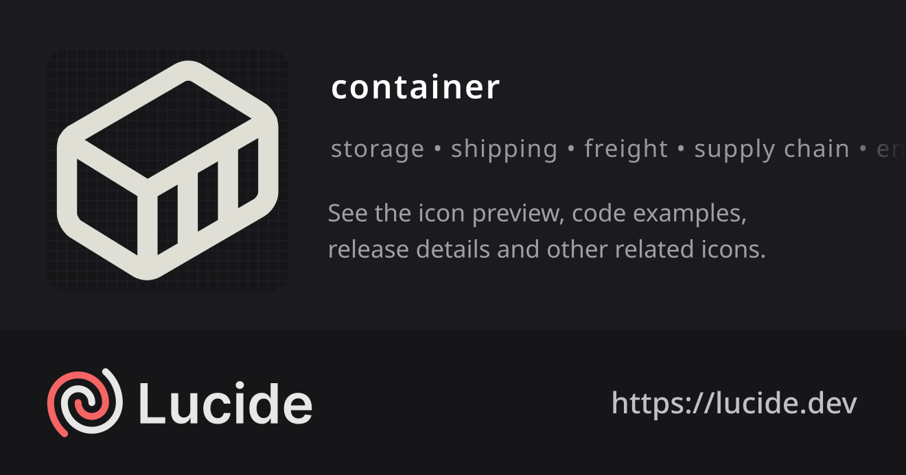 container icon details – Lucide