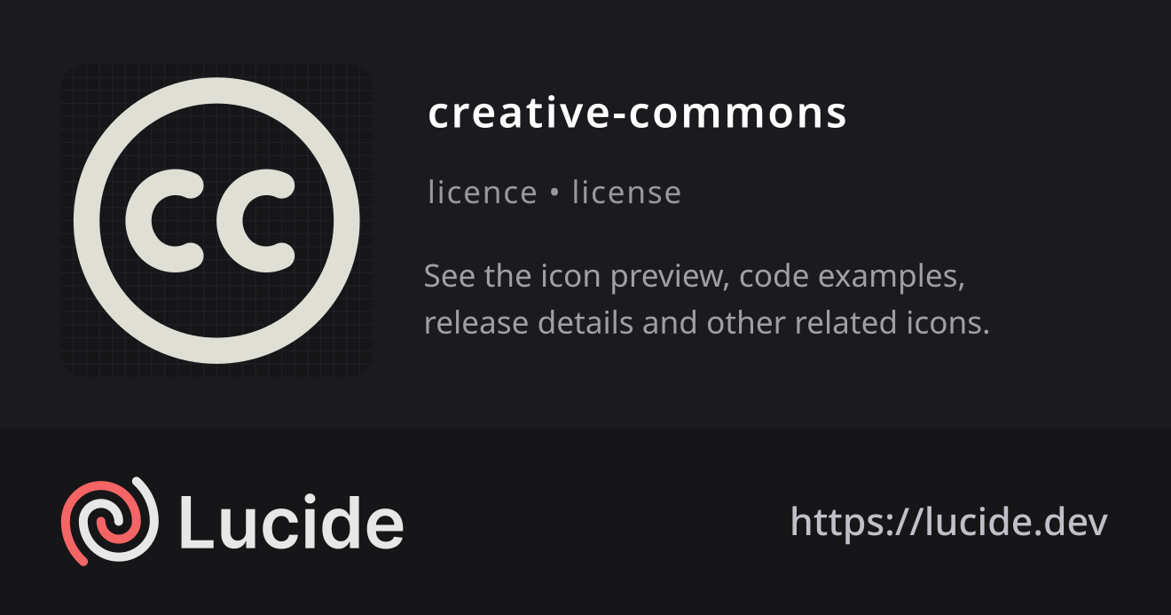 creative-commons icon details – Lucide