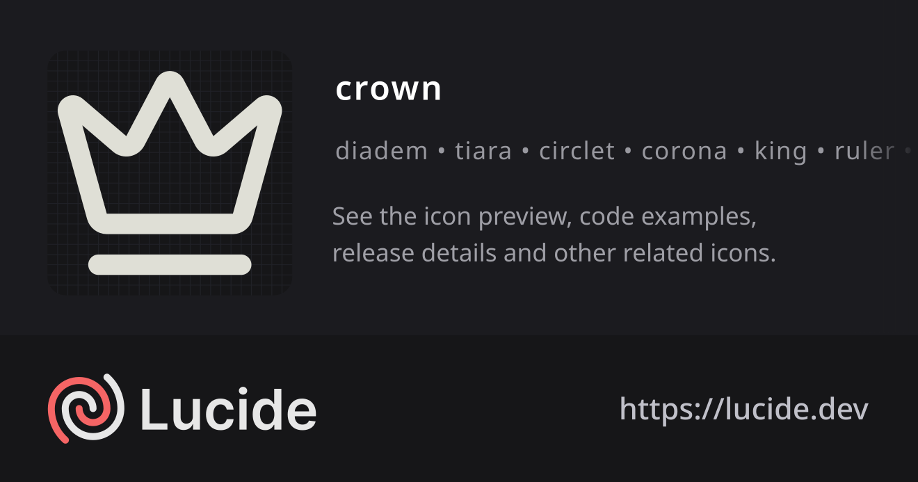 crown icon details – Lucide