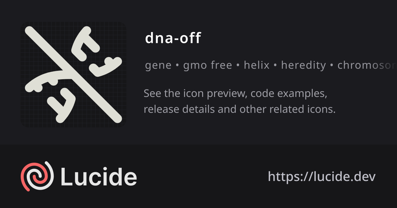 dna-off icon details – Lucide