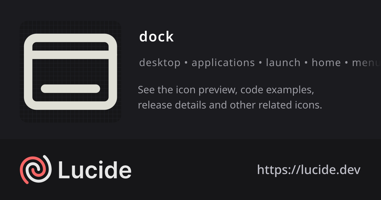 dock icon details – Lucide