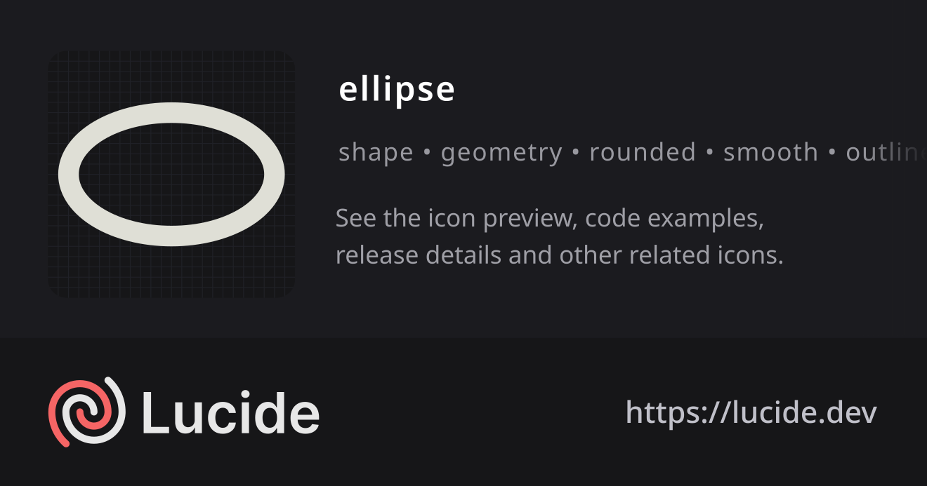 ellipse icon details – Lucide