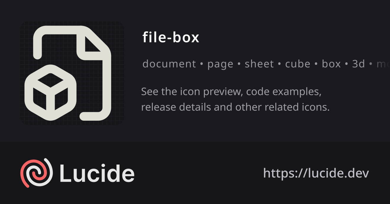 file-box icon details – Lucide