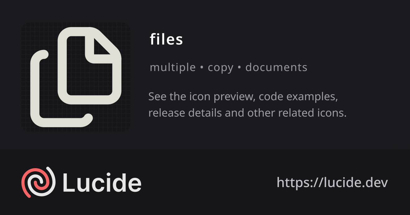 files icon details – Lucide
