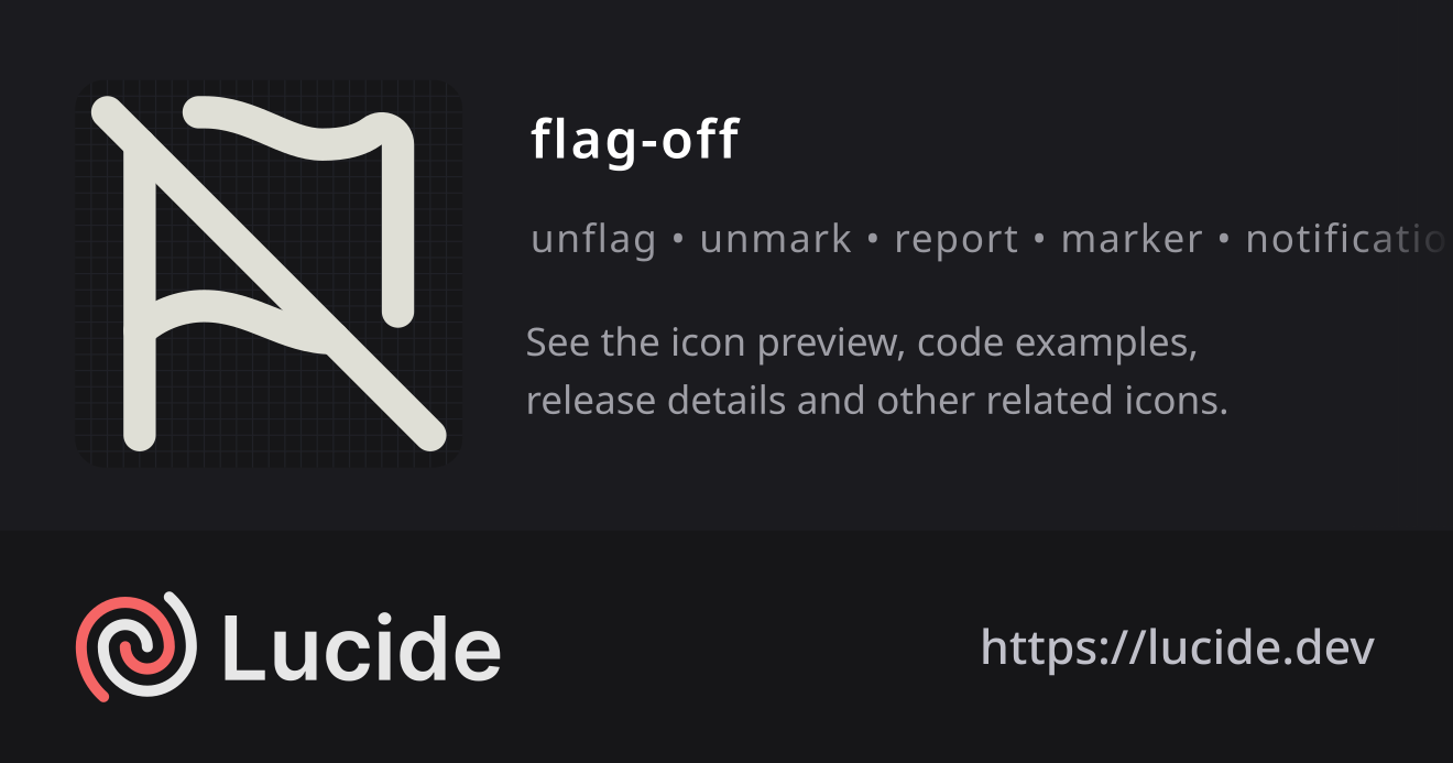 flag-off icon details – Lucide