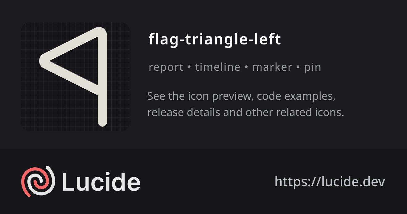 flag-triangle-left icon details – Lucide