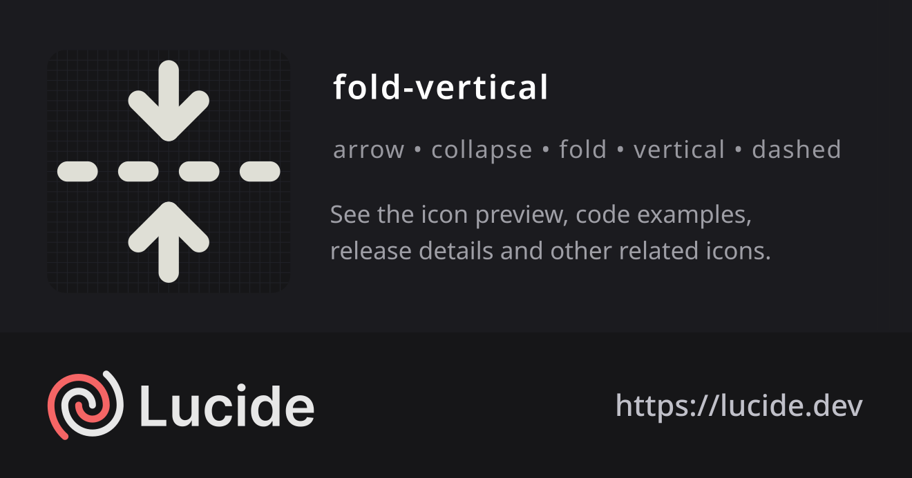 fold-vertical icon details – Lucide