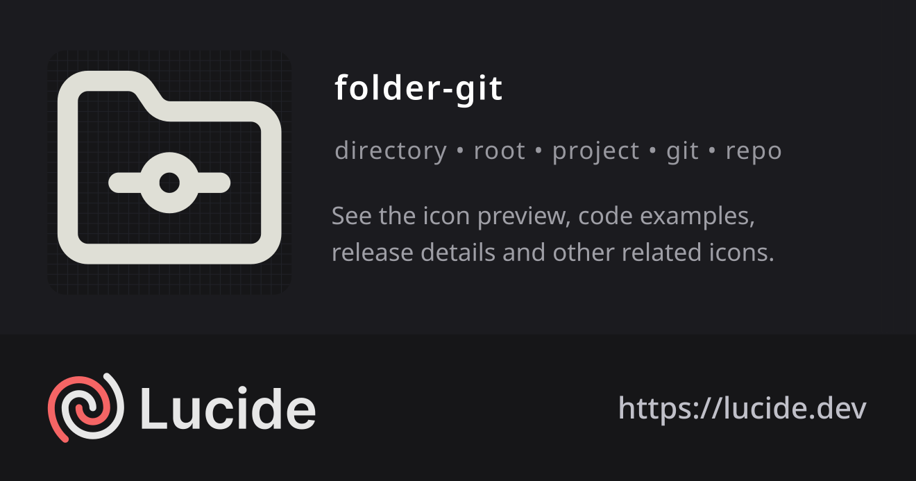 folder-git icon details – Lucide