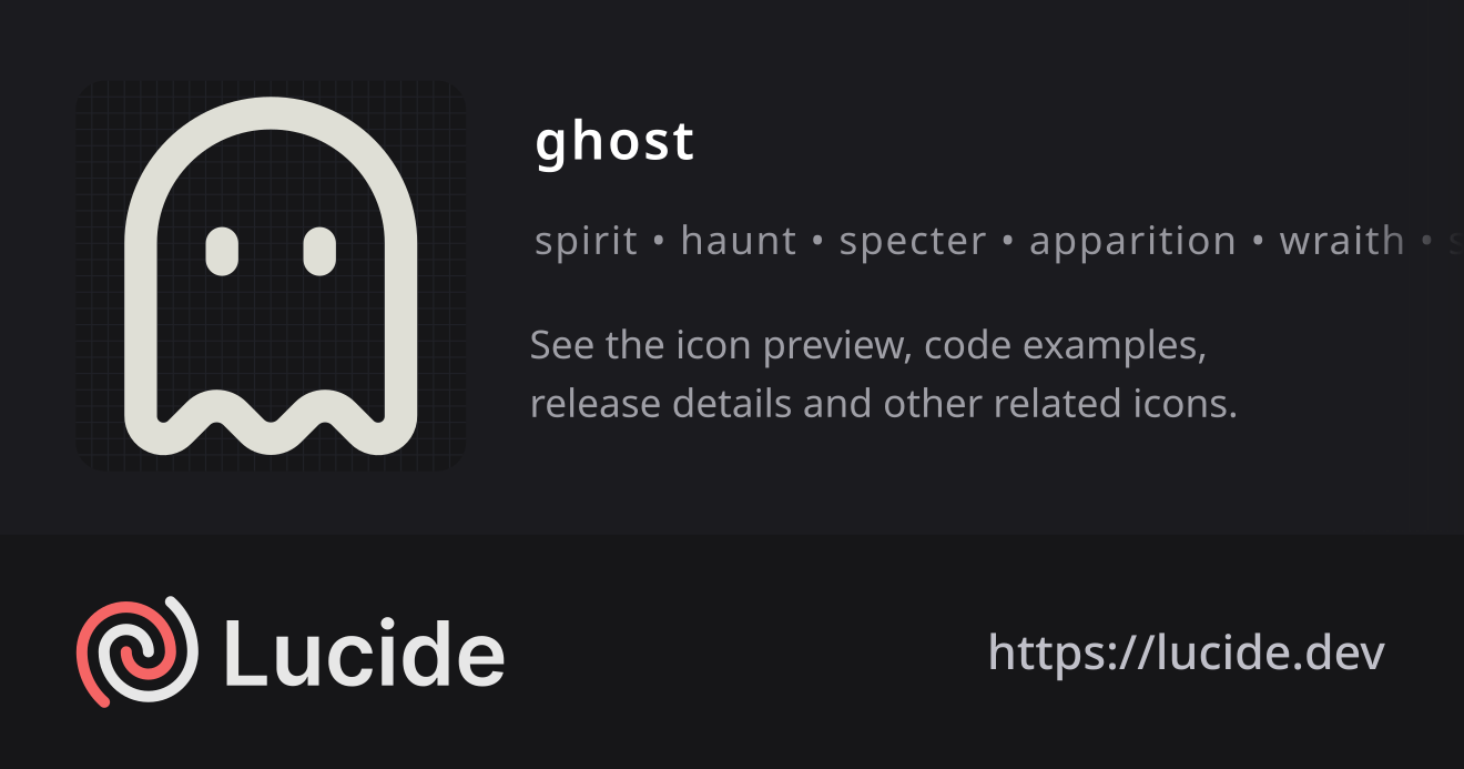 ghost icon details – Lucide