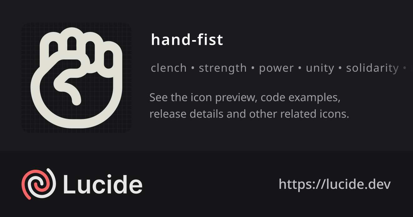 hand-fist icon details – Lucide
