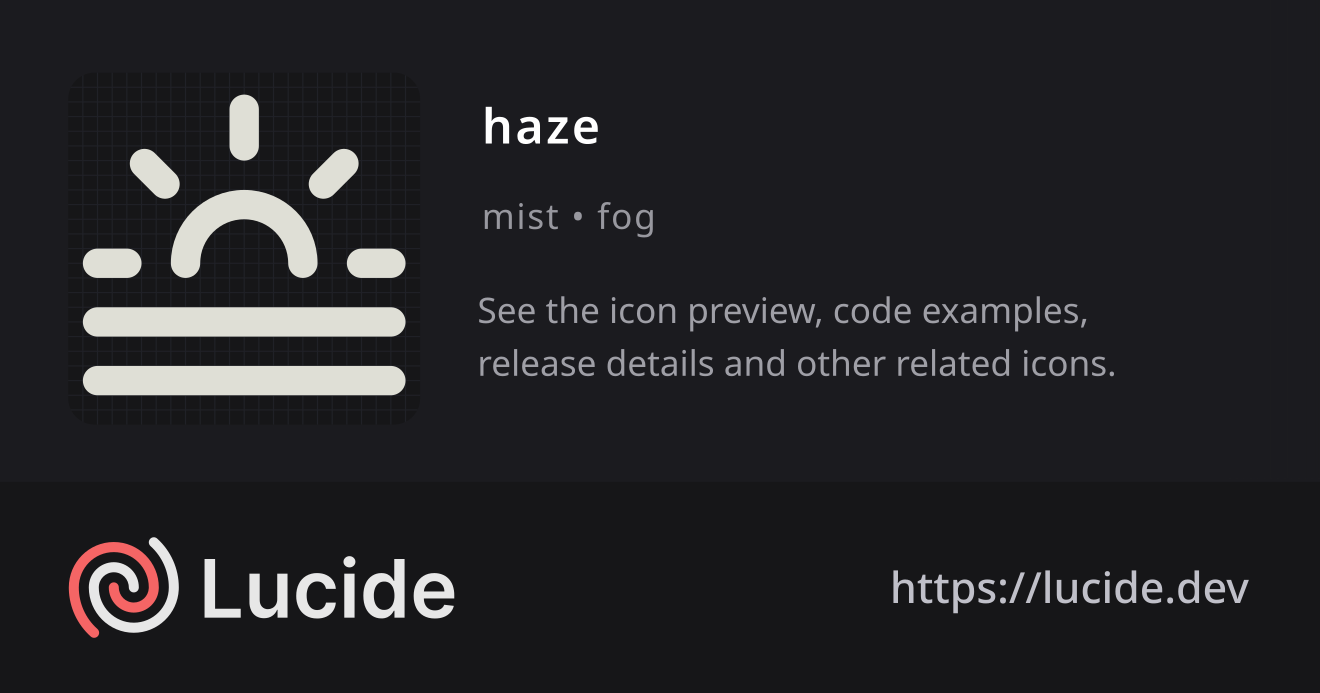 haze icon details – Lucide