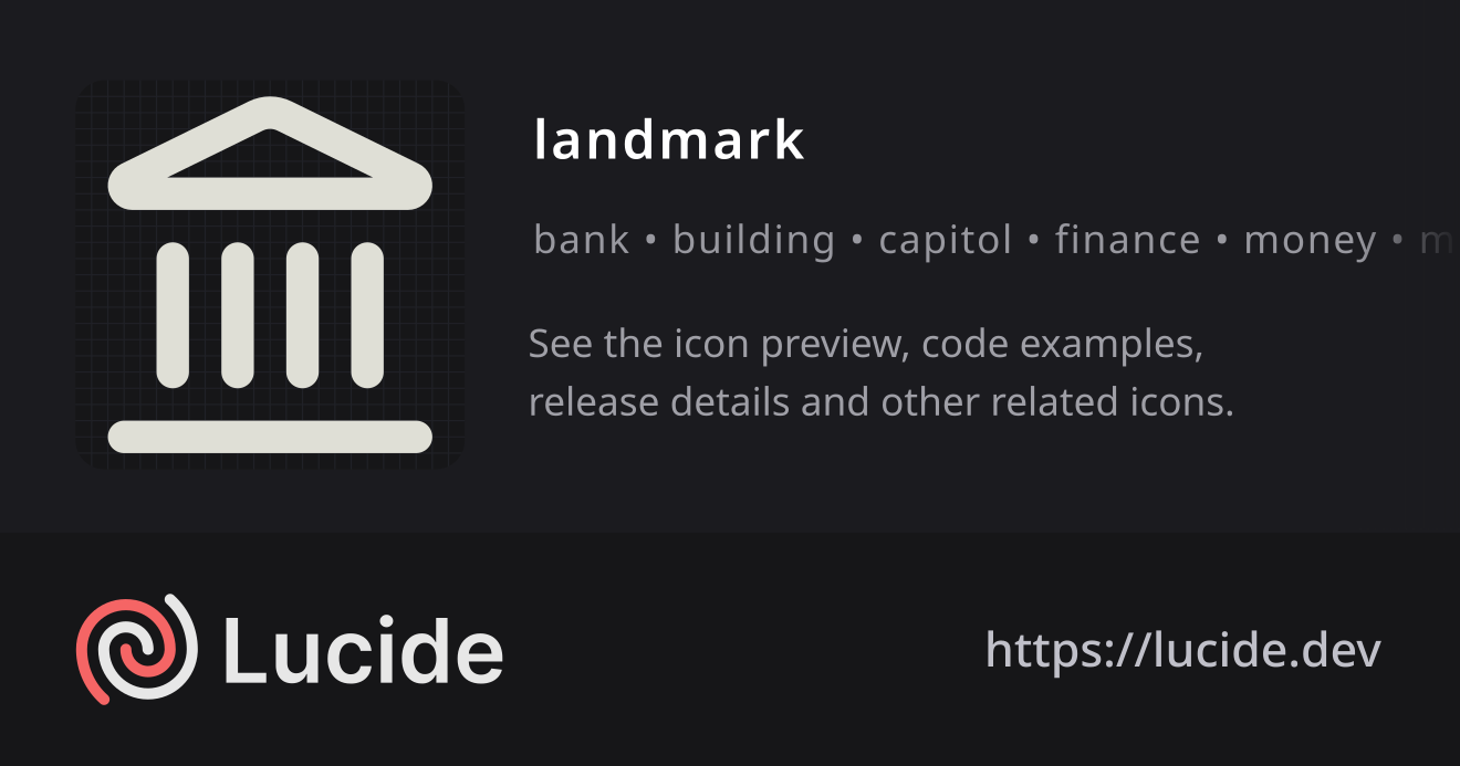 landmark icon details – Lucide