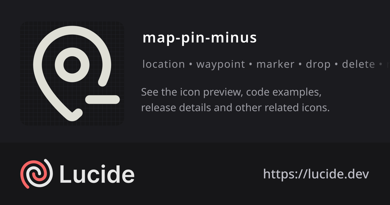 map-pin-minus icon details – Lucide