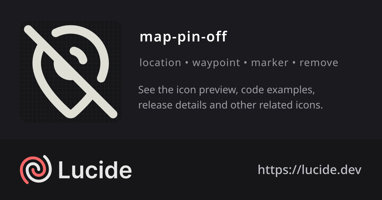 map-pin-off icon details – Lucide