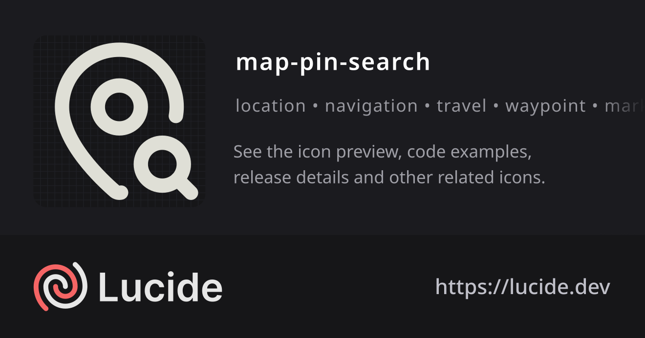 map-pin-search icon details – Lucide