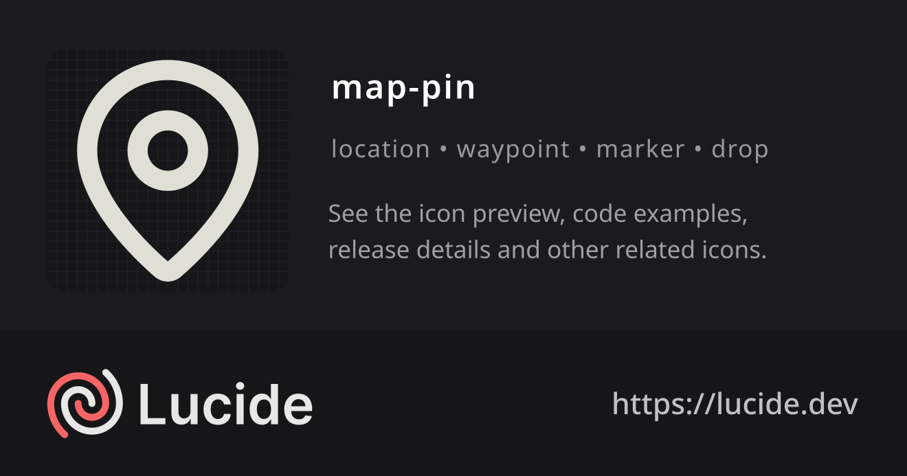 map-pin icon details – Lucide