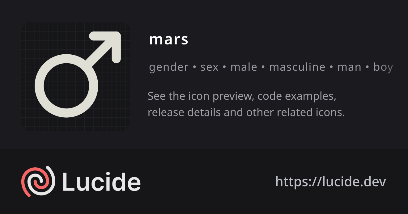 mars icon details – Lucide
