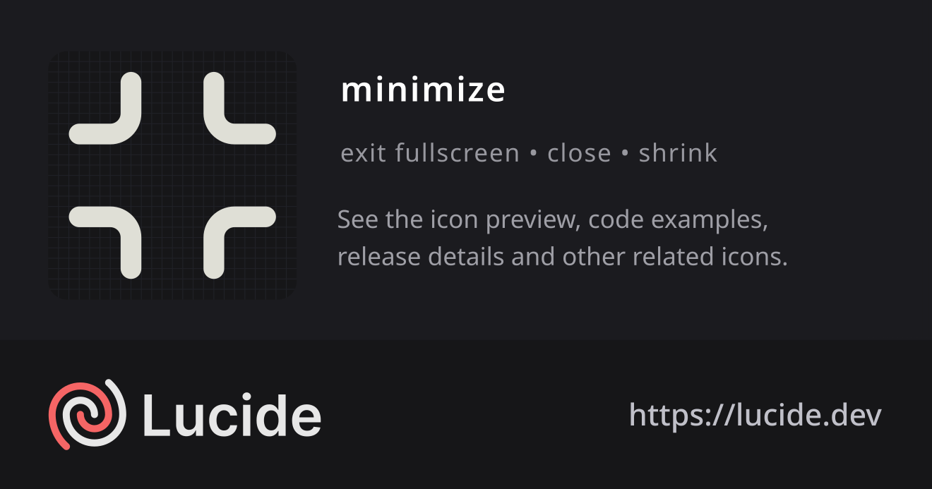 minimize icon details – Lucide