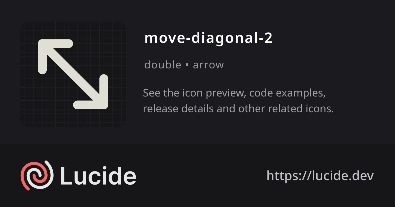 move-diagonal-2 icon details – Lucide