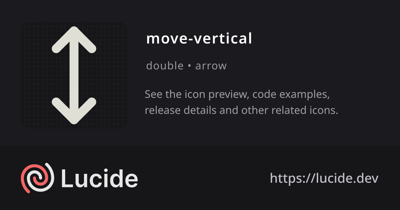 move-vertical icon details – Lucide