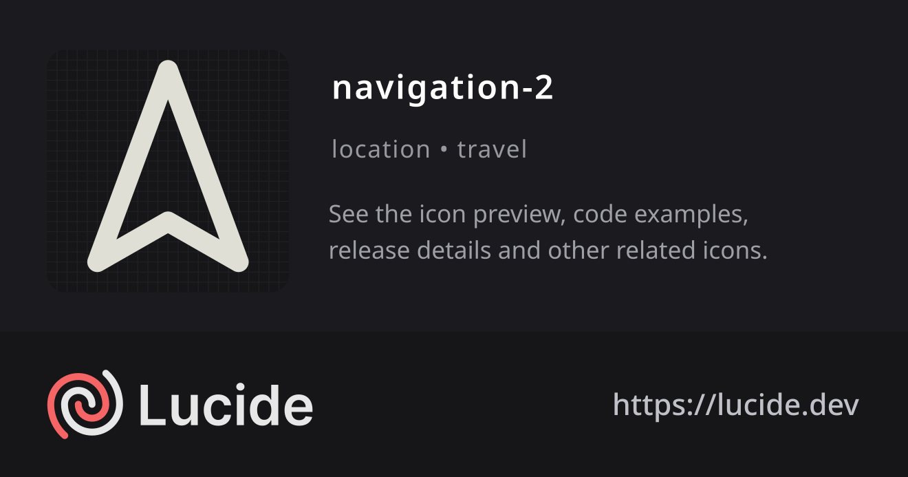 navigation-2 icon details – Lucide