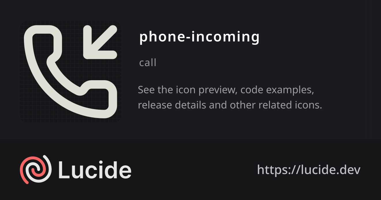 phone-incoming icon details – Lucide