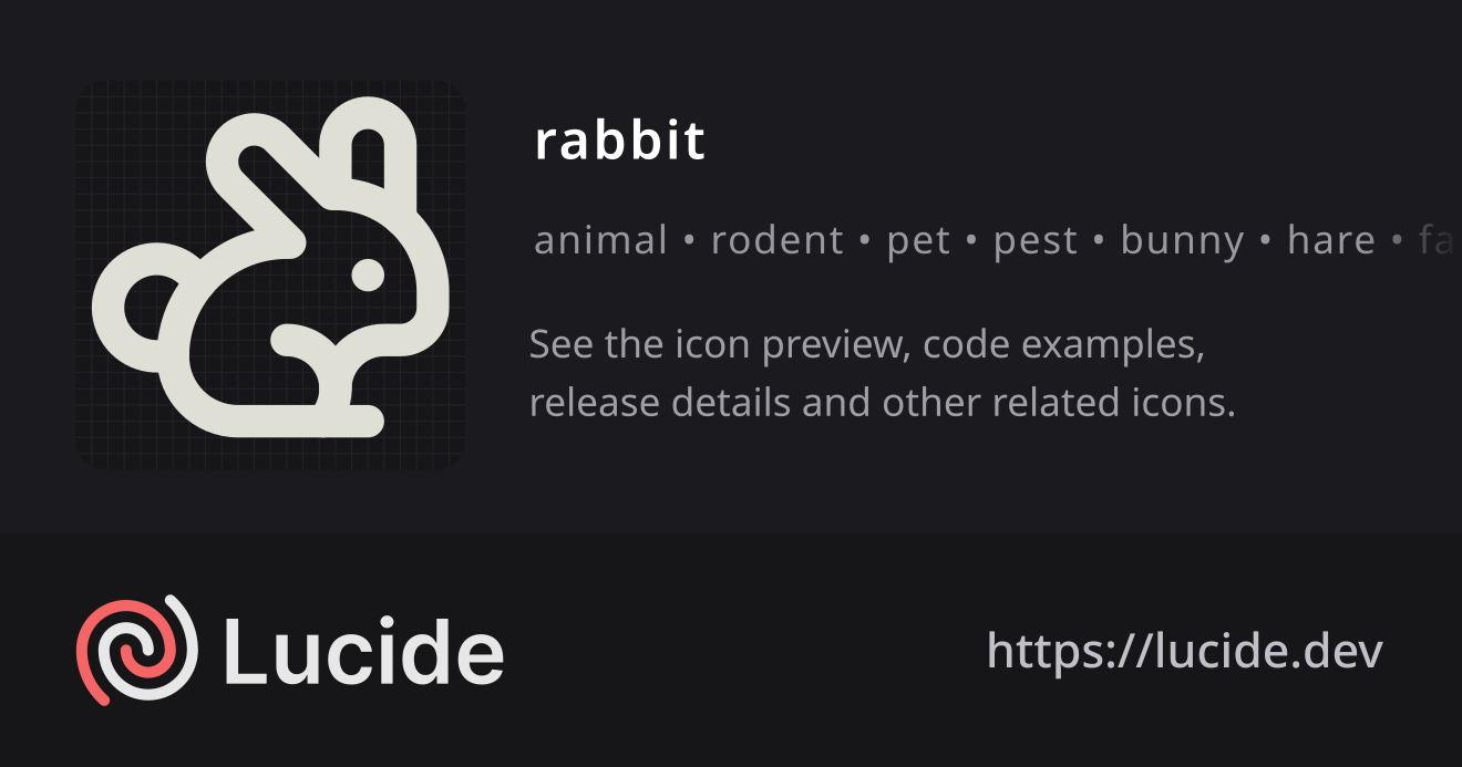 rabbit icon details – Lucide