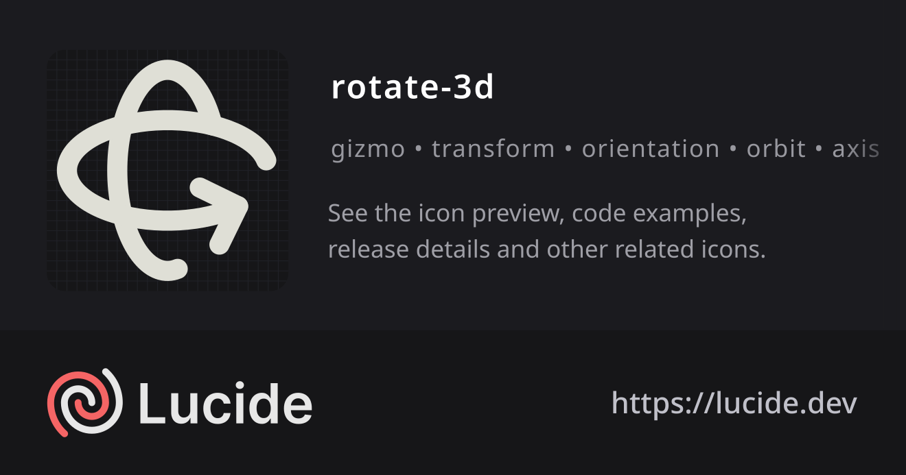 rotate-3d icon details – Lucide