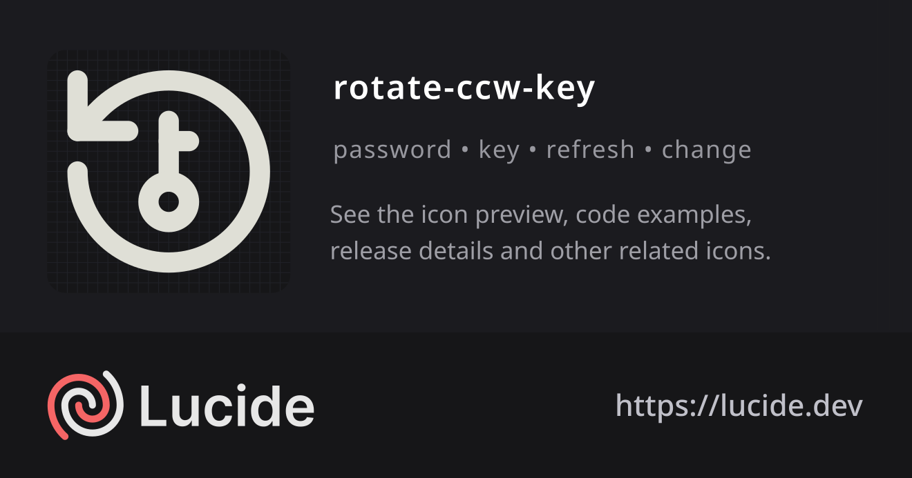 rotate-ccw-key icon details – Lucide