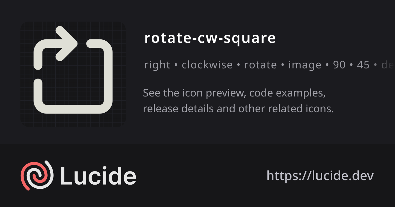 rotate-cw-square icon details – Lucide