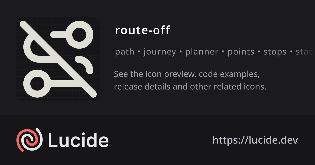 route-off icon details – Lucide